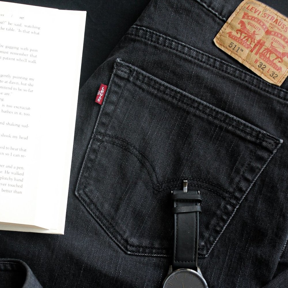 Mens Black Levi Strauss & Co Jeans